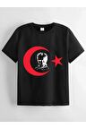 Unisex Rahat Kalıp Pamuklu Baskılı Çocuk T-shirt