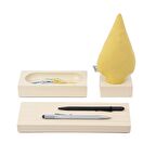 Kayigo Woody Krem Üçlü Ofis  Seti - Sarı Ladin