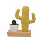 Kayigo Flowery Saksılı & Notluk - Sarı Kaktüs