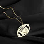 925 Ayar Gümüş Amerikan Futbol Topu Kolye Özel Tasarım