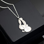 925 Ayar Gümüş Sol Anahtarlı Ve Gitar Kolye Özel Tasarım