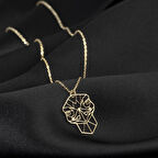 925 Ayar Gümüş Deve Kuşu Figürlü Kolye Özel Tasarım