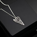 925 Ayar Gümüş Dondurma Figürlü Kolye Özel Tasarım