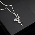 925 Ayar Gümüş Flamingo Kolye Özel Tasarım