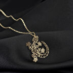 925 Ayar Gümüş  Kertenkele Kolye Özel Tasarım