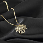 925 Ayar Gümüş  Yaşlı Bullodog Köpek Kolye Özel Tasarım