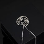 925 Ayar Gümüş Yaşlı Golden Köpek Kolye Özel Tasarım