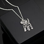 925 Ayar Gümüş İngiliz Cocker Spaniel   Köpek Kolye Özel Tasarım