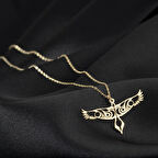 925 Ayar Gümüş Kuş Kolye Özel Tasarım