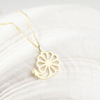 925 Ayar Gümüş Papatya Kolye Özel Tasarım