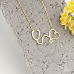 925 Ayar Gümüş Steteskop Kolye Özel Tasarım