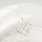 925 Ayar Gümüş  Sinema Detaylı Kolye Özel Tasarım