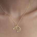 925 Ayar Gümüş Unicorn  Figürlü Kolye