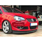 Vw Polo Mk4 - 4.5 2002-2008 Uyumlu Üniversal Astra H lip Esnek Ön Lip 2 Parça Tampon Altı Dil Karlık Ön Ek
