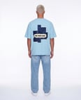 Erkek FFB Patch Oversize T-Shirt Bebe Mavi