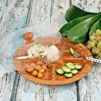 Ksv bambu sunum kahvaltı tabağı - bambu kahvaltılık 30 cm.