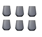 Paşabahçe 41536 6 lı gri allegra bardak su bardağı - meşrubat bardağı