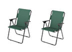 Katlanır kamp sandalyesi - 2 li kollu piknik sandalyesi koltuk