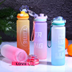 Motivasyonel 1 lt. suluk - su matarası - su şişesi Mor