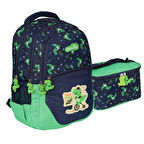 Relaxion Erkek Çocuk 4 Bölmeli Beslenmeli Suya Dayanıklı İlkokul Sırt Çantası 13SYG50YeşilDinazor