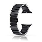 Gpack Apple Watch SE 2 2023 40mm Kordon Parlak Seramik Kaplama Yatay Görünüm Yandan Çıtçıt ZR