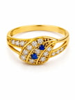Yazıcılar - 14 Ayar Mavi Asalet Altın Yüzük