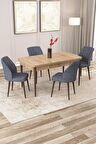 Rovena Zayn Meşe 80x132 Açılabilir Suntalam Yemek Odası Takımı 4 Adet Sandalye