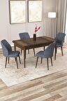 Rovena Zayn Barok 80x132 Açılabilir Suntalam Yemek Odası Takımı 4 Adet Sandalye