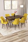 Rovena Zayn Barok 80x132 Açılabilir Suntalam Yemek Odası Takımı 6 Adet Sandalye