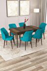 Rovena Zayn Barok 80x132 Açılabilir Suntalam Yemek Odası Takımı 6 Adet Sandalye