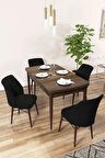 Rovena Arel Barok 80x132 Açılabilir Mdf Yemek Odası Takımı 4 Adet Sandalye