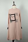Taş Detaylı Tunik Pembe T1623