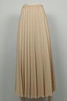 Pliseli Krep Etek Bej 4339