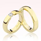 Harem Altın Sarı Tektaş Altın Alyans 1803-3