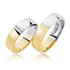 Sarı Beyaz Altın Alyans 1804