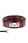 50 Metre Hoparlör Elektrik Ve Ses Kablosu Siyah Kordon 2x0.75