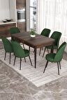 Rovena Leona Barok 80x132 Açılabilir Mdf Mutfak Masası Takımı 6 Adet Sandalye