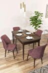Rovena Novana Barok 80x132 Açılabilir Suntalam Mutfak Masası Takımı 4 Adet Sandalye