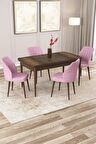 Rovena Zayn Barok 80x132 Açılabilir Suntalam Mutfak Masası Takımı 4 Adet Sandalye