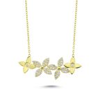 Gümüş Çiçek Kolye