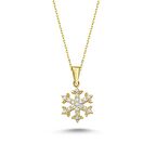 Altın Kar Tanesi Kolye