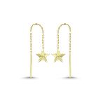 Altın Sallantılı Mini Yıldız Küpe