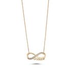 Rose Gümüş Sonsuzluk Annem Kolyesi