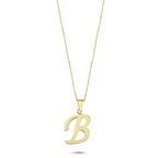 Altın B Harfi Kolye