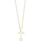 Altın Sade T Harfi Kolye