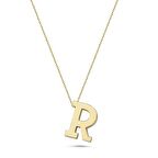 Altın Füzyon R Harfi Kolye