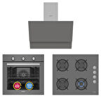 Simfer 4 Fonksiyon Trend Mekanik Silver Cam Power Turbo 3'lü Ankastre Set