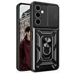 Gpack Samsung Galaxy A25 Kılıf Sert Silikon Tank Aramid Sürgülü Vega Yüzüklü