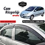 Renault Scenic 1 1998-2003 Uyumlu Mugen Cam Rüzgarlığı Seti Piano Black 4'lü İthal