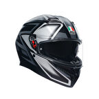 Agv K3 Compound Matt Black Grey Kapalı Kask